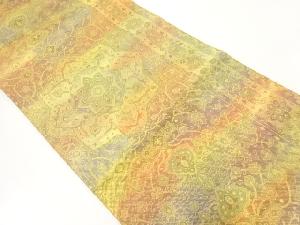 縞に華紋模様織出し名古屋帯